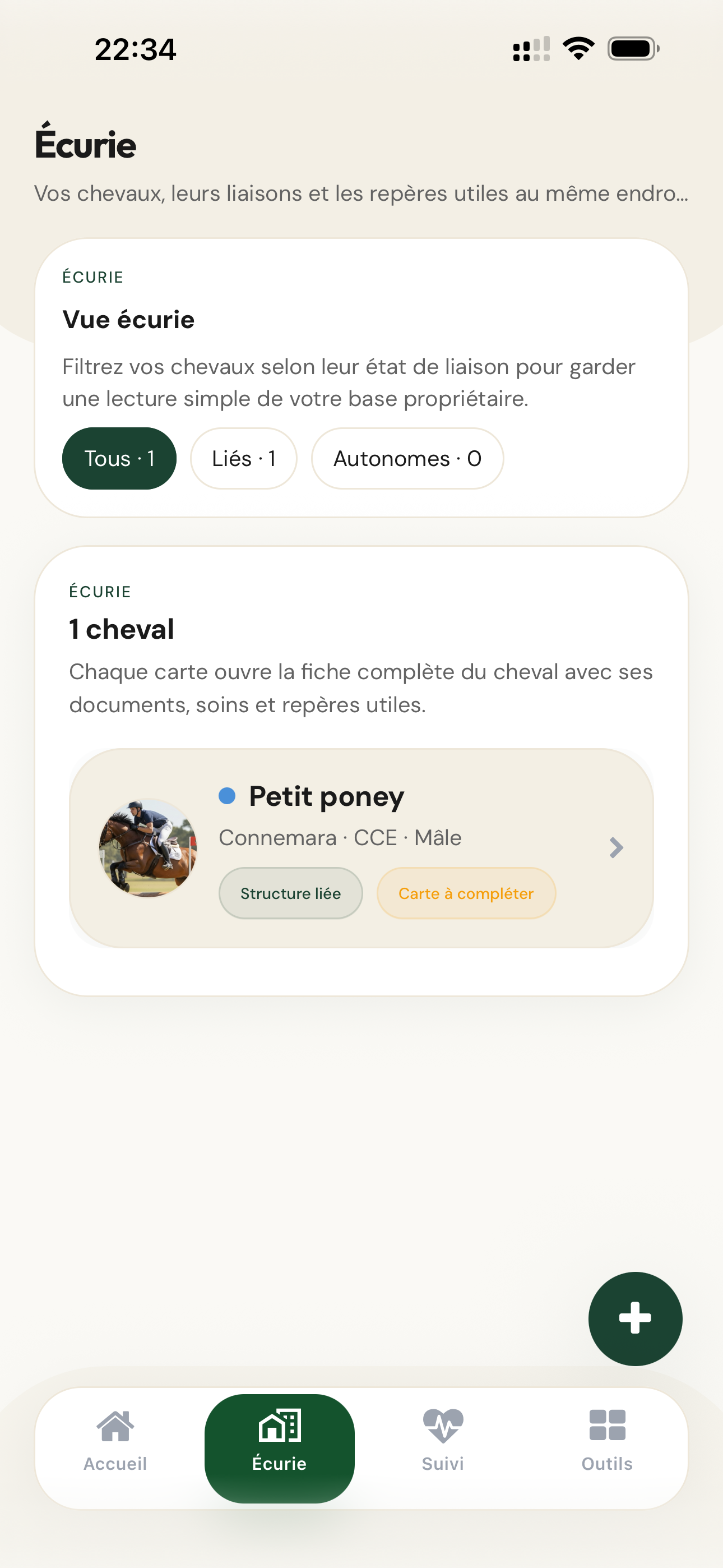 Vue écurie de Glys Companion